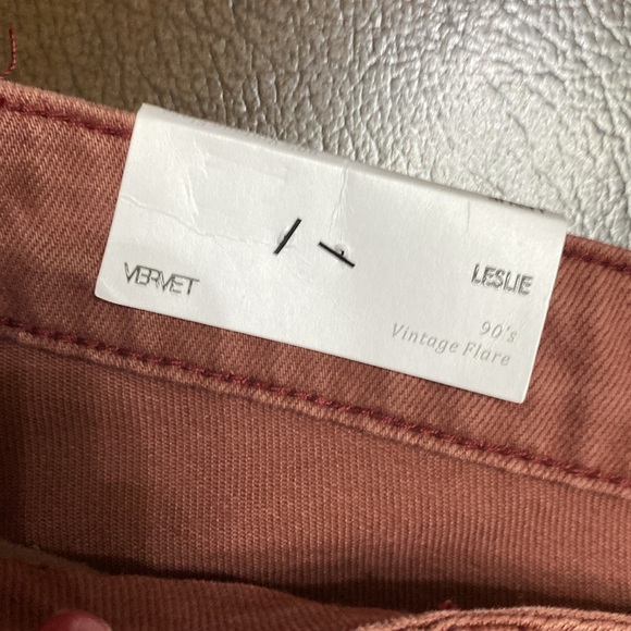 Vervet Leslie 90’s Vintage Flare wide leg raw hem cropped pants jeans size 30 - Picture 5 of 8